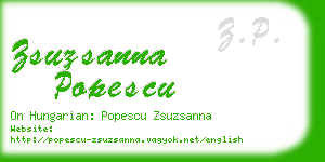 zsuzsanna popescu business card